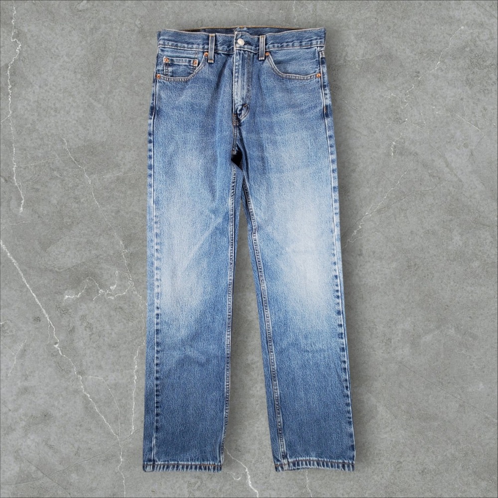Levi's 505 Regular Fit Jeans Mens 33x34 Blue Straight Leg Medium Wash Denim